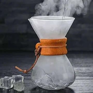 Pour Over Coffee Maker Set with Reusable Filter, 28 oz Classic