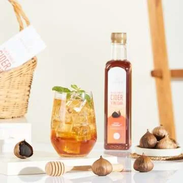 Homtiem Black Garlic Cider Vinegar - Health Boosting Flavorful Dressing