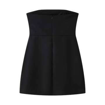 HGps8w Womens Business Mini Tube Dress Strapless Elegant Off Shoulder Sleeveless Party Cocktail Dresses