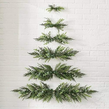 Green Mini Wall Christmas Tree - Space-Saving Holiday Decor