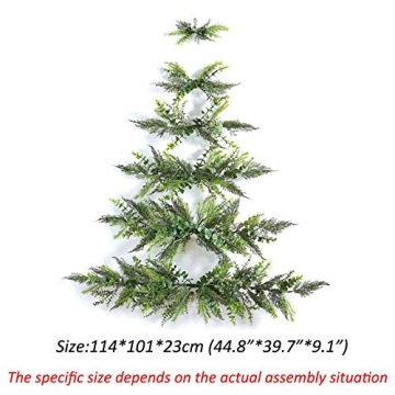 Green Mini Wall Christmas Tree - Space-Saving Holiday Decor