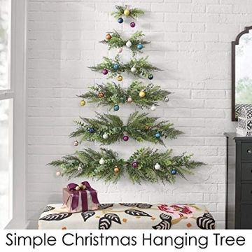 Green Mini Wall Christmas Tree - Space-Saving Holiday Decor