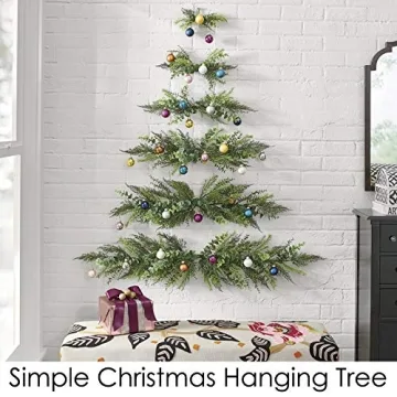 Green Mini Wall Christmas Tree - Space-Saving Holiday Decor