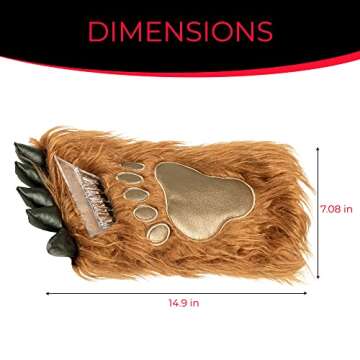 Gears Out Massive Bigfoot Hand Ice Scraper - Bigfoot Gifts - Sasquatch Claw Faux Fur Hand Warmer with Built in Ice Scraper Foam Grip Novelty Winter Snow and Ice Remover for Cars Trucks SUV