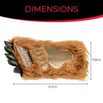 Gears Out Massive Bigfoot Hand Ice Scraper - Bigfoot Gifts - Sasquatch Claw Faux Fur Hand Warmer with Built in Ice Scraper Foam Grip Novelty Winter Snow and Ice Remover for Cars Trucks SUV