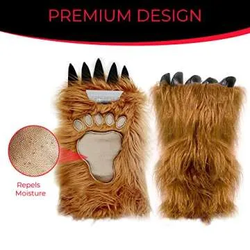 Gears Out Massive Bigfoot Hand Ice Scraper - Bigfoot Gifts - Sasquatch Claw Faux Fur Hand Warmer with Built in Ice Scraper Foam Grip Novelty Winter Snow and Ice Remover for Cars Trucks SUV