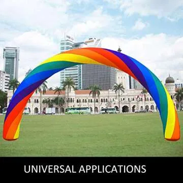Happybuy Rainbow Arch 26ft Inflatable for Celebrations