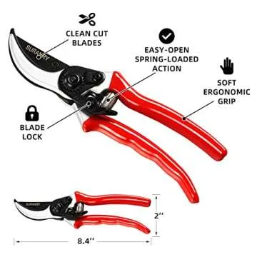 SURANRY Professional Garden Shears For Pruning & Trimming