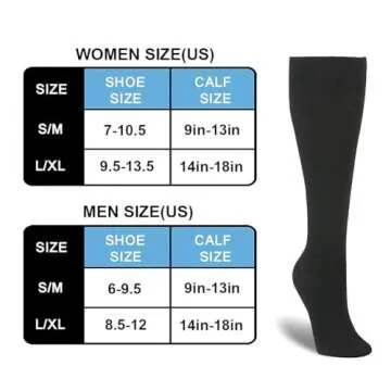 4 Pairs Compression Socks for Women & Men - Best Support for Medical, Circulation, Nurses, Running, Travel