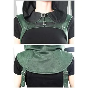 KUOIN Steampunk Cowl Hood Medieval Gothic Cape Cosplay Men Women