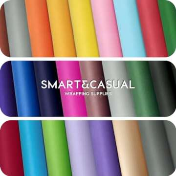 SMART&CASUAL 17.8"×1,200"(100') Brown Kraft Wrapping Paper for Craft Gift Bulletin Board Bouquet Flower Table Covering Packing Shipping Moving 70GSM 50LB