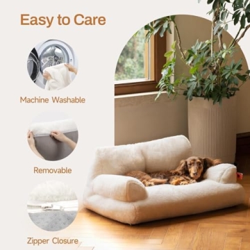 MEWOOFUN Washable Cat Couch Bed for Indoor Pets