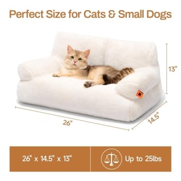 MEWOOFUN Washable Cat Couch Bed for Indoor Pets