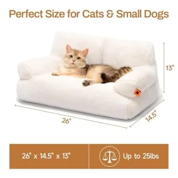 MEWOOFUN Washable Cat Couch Bed for Indoor Pets