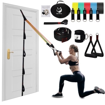 Slim Panda Door Anchor Strap for Resistance Bands, Durable Door Resistance Bands for Home Workouts, ...