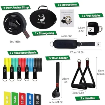 Slim Panda Door Anchor Strap for Resistance Bands