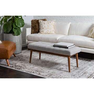 Unique Loom Sofia Collection Area Rug - Casino (7' 1" x 10' Rectangle, Beige/ Tan)