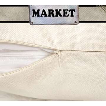 4TH Emotion Fall Pumpkin Patch Truck Throw Pillow Cover Autumn Farmhouse Market Cushion Case for Sofa Couch 18x18 Inches