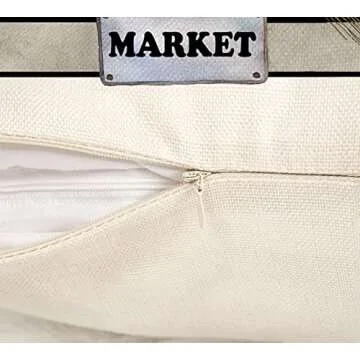 4TH Emotion Fall Pumpkin Patch Truck Throw Pillow Cover Autumn Farmhouse Market Cushion Case for Sofa Couch 18x18 Inches