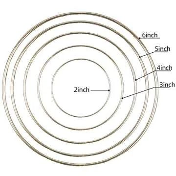 BronaGrand Set of 10 Assorted Metal Hoops for Crafts