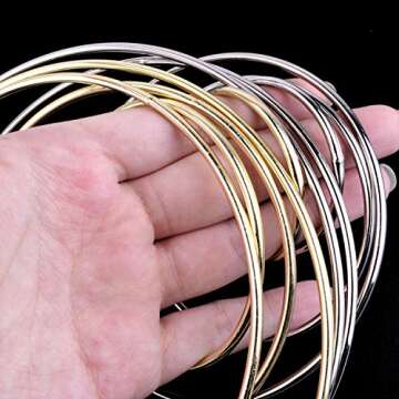 BronaGrand Set of 10 Assorted Metal Hoops for Crafts