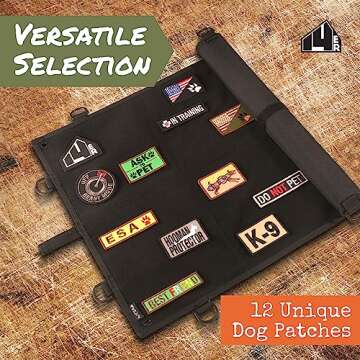 14er Tactical K9 Dog Patches (12-Pack) | Hook & Loop, High Visibility & Versatile
