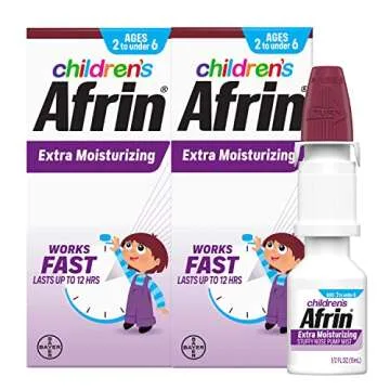 Afrin Children's Extra Moisturizing Nasal Mist, Non-Drowsy, Fast-Acting Decongestant for up to 12 Ho...
