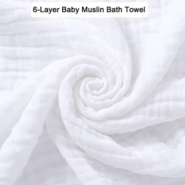 Soft Baby Muslin Bath Towels Set 2-Pack for Newborns