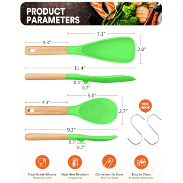 Cooking Spoon for Nonstick Cookware- Ergonomic & Durable