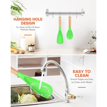 Cooking Spoon for Nonstick Cookware- Ergonomic & Durable