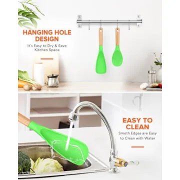 Cooking Spoon for Nonstick Cookware- Ergonomic & Durable