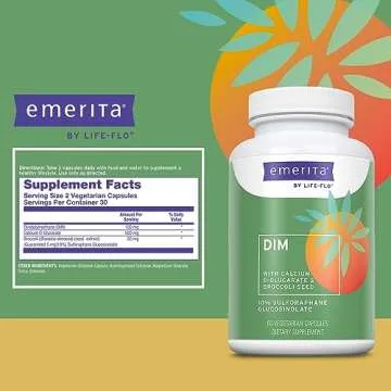 Emerita DIM Formula with Calcium D-Glucarate | Womens Supplement for Optimal Balance at Midlife | 60 VegCaps, 30 Serv.