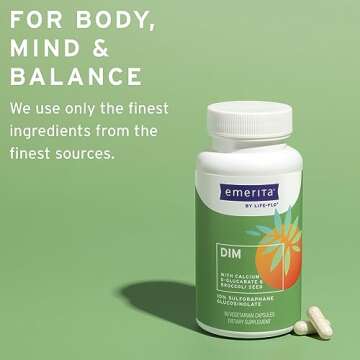 Emerita DIM Formula with Calcium D-Glucarate | Womens Supplement for Optimal Balance at Midlife | 60 VegCaps, 30 Serv.