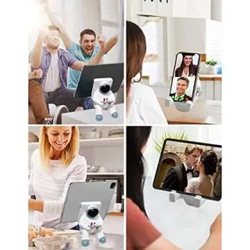 YIHONGYIPIN Cell Phone Stand Astronaut Anime Phone Holder Desktop Universal Phone Holder Compatible with Phone 14 13 12 11 Pro Xs Xs Max Xr X 8, Nintendo Switch, All Phones