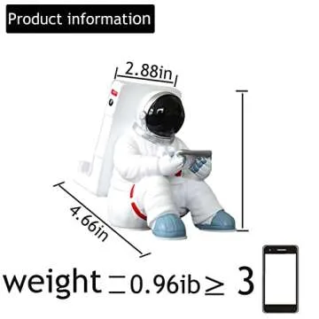 YIHONGYIPIN Cell Phone Stand Astronaut Anime Phone Holder Desktop Universal Phone Holder Compatible with Phone 14 13 12 11 Pro Xs Xs Max Xr X 8, Nintendo Switch, All Phones