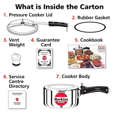 Hawkins Classic 2-Liter Pressure Cooker for Quick Meals