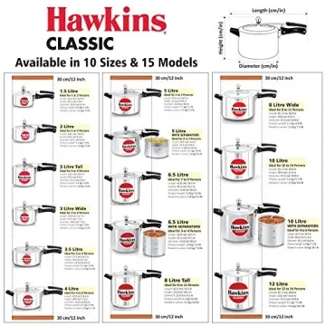 Hawkins Classic 2-Liter Pressure Cooker for Quick Meals