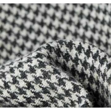 Stylish CHARTOU Women's Cropped Wool Jacket - Houndstooth