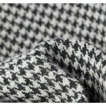 Stylish CHARTOU Women's Cropped Wool Jacket - Houndstooth