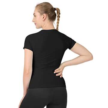 MathCat Women's Breathable Workout Shirt for Yoga and Gym