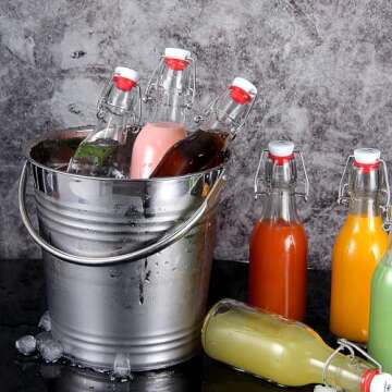 YEBODA 8oz Airtight Glass Bottles for Home Brewing