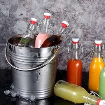 YEBODA 8oz Airtight Glass Bottles for Home Brewing