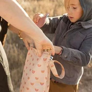 Tiny Twinkle Mess-proof Wet Bags 2 Pack Waterproof and Washable Bag for Travel storage, Stroller, Da...