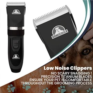 Pet Union Professional Dog Grooming Kit - Low Noise Clippers