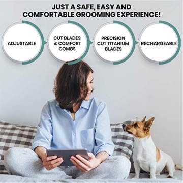 Pet Union Professional Dog Grooming Kit - Low Noise Clippers