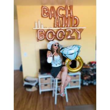 JeVenis Bachelorette Decorations Bridal Shower Decorations Balloons for Beach Bach Party Supplies Summer Party