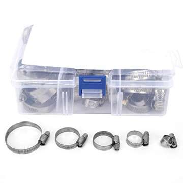 Reliable 60pcs German Type Hose Clamp Set - All Sizes