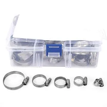 Reliable 60pcs German Type Hose Clamp Set - All Sizes