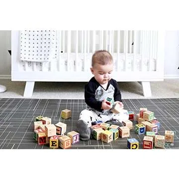 Premium Stylish Foam Play Mat | Cushy-Soft & Thick | Easy-to-Clean, Hypoallergenic, Non-Toxic, Pet-Friendly | One Piece - Large Black Linen