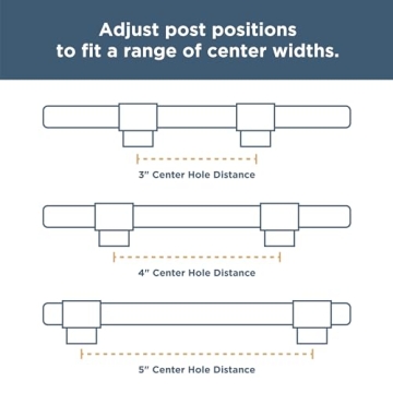 Adjustable Cabinet Handles - Franklin Brass Pulls 5-Pack